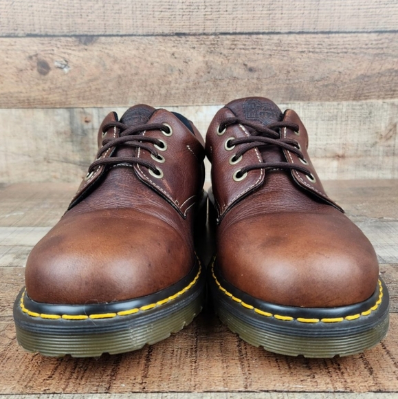 Dr Martens Boston Men Sz 13 M Air Wair Brown Leather Oxford Shoes Low Classic - Picture 3 of 9